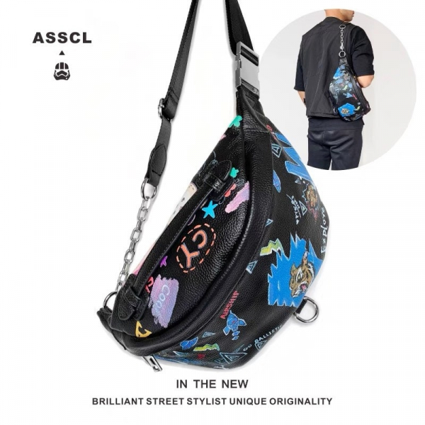 BAG ASSCL PAINTED GRAFFITI BLACK SS2022