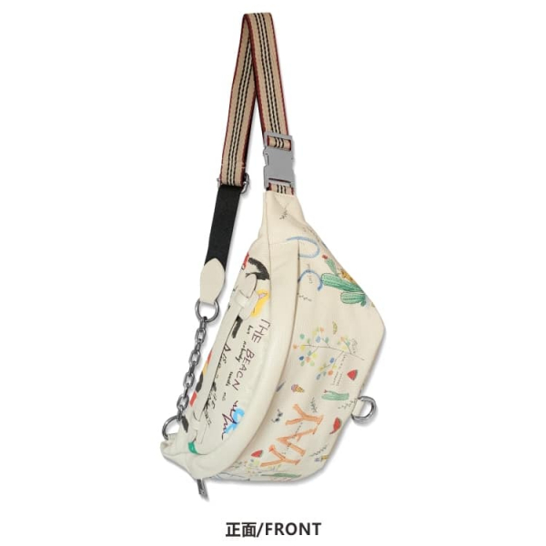 ASSCL PERSONALITY HAND-PAINTED GRAFFITI CHEST BAG SS2022