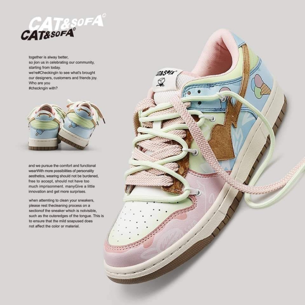 SNEAKERS CAT&SOFA LOVE ICE CREAM NEW COLLECTION SS2022