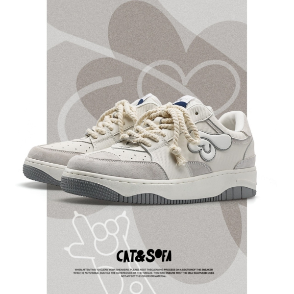 SNEAKERS CAT&SOFA COUPLE WHITE AND BLUE SS2022